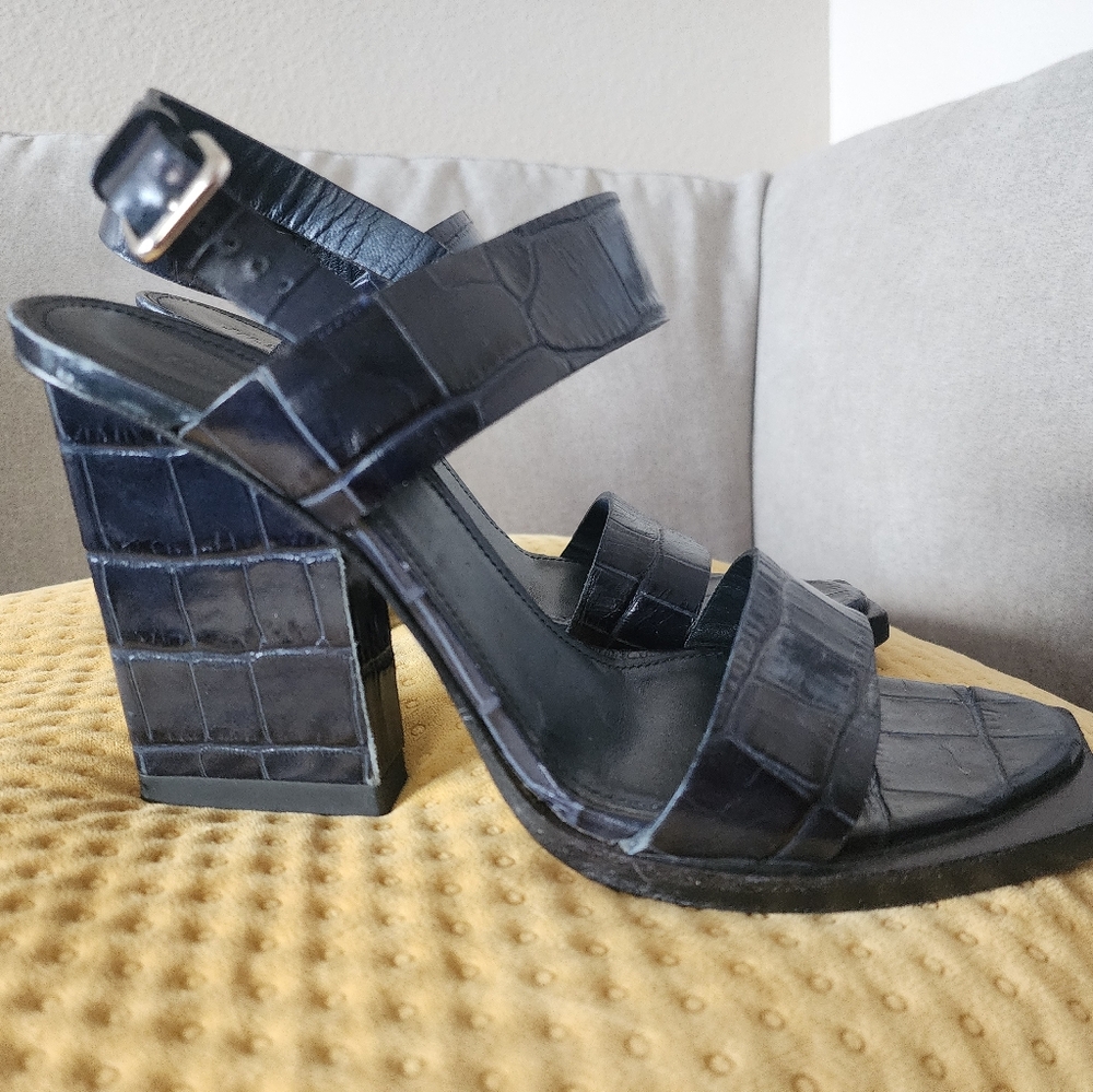 Jil Sander Leather sandals heeled shoes  39.5 9.5 - Picture 4 of 12